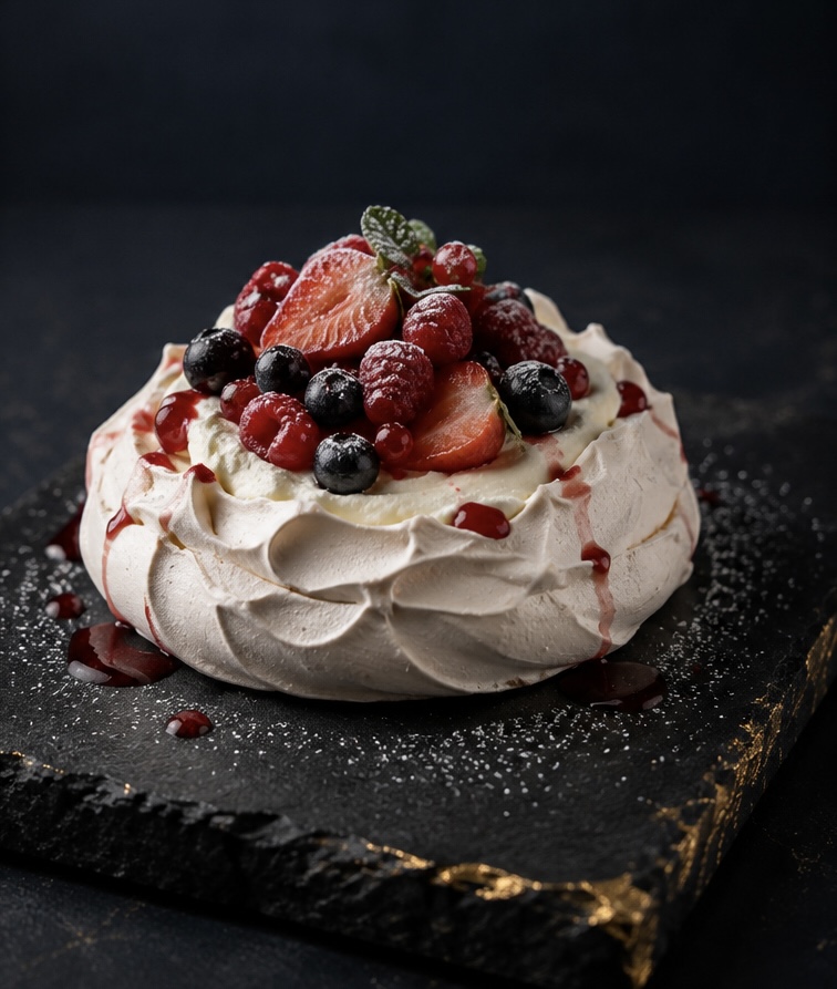 Pavlova aux fruits rouges
